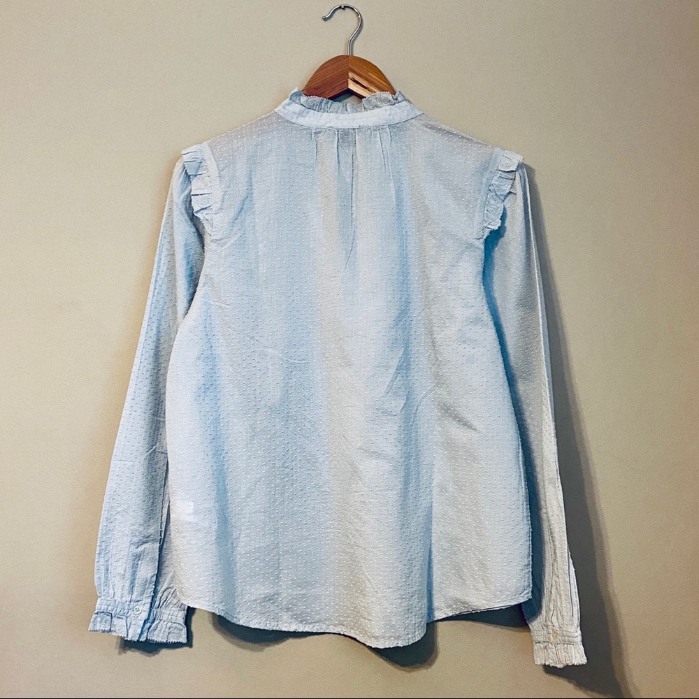 J.Crew | Ruffle-trim V-neck Popover - Picture 3 of 3